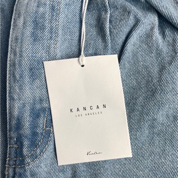 KanCan Women’s High Rise Paper Bag Jean Shorts - 3” - Picture 2 of 6